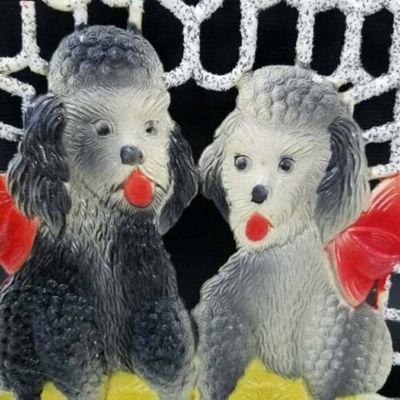 Poodles Vintage 1950s German Die Cut - Picture 8 of 9